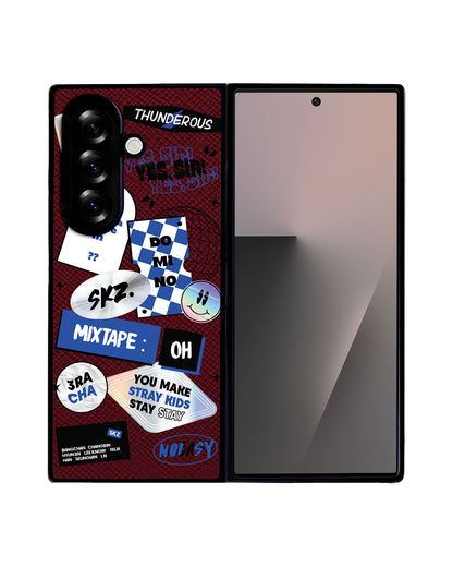 Android Flip / Fold Leather Grip - Stray Kidz Sticker Pack