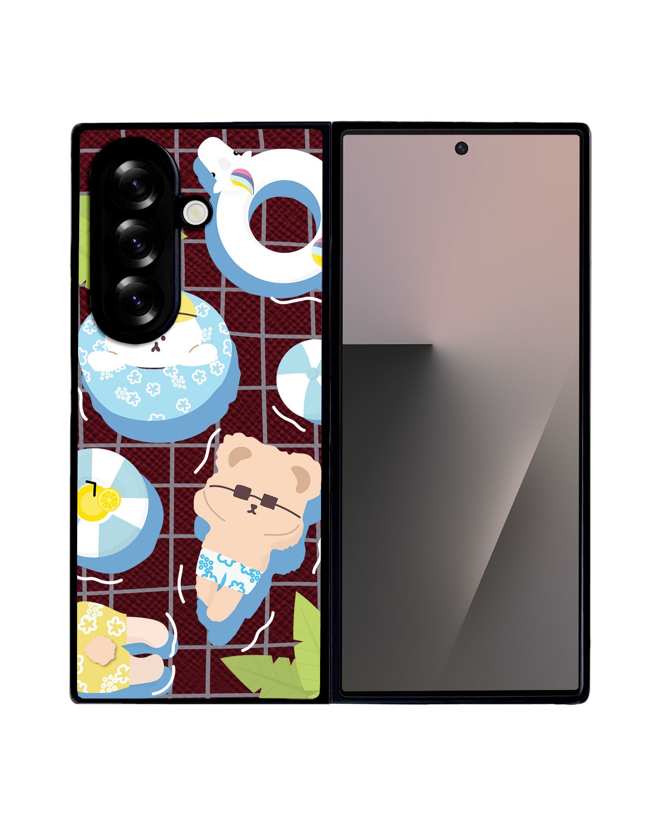 Android Flip / Fold Leather Grip - Pool Party 1.0