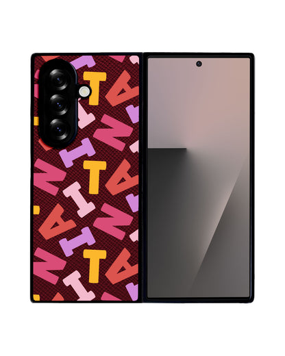 Android Flip / Fold Leather Grip - Scattered Monogram 1.0