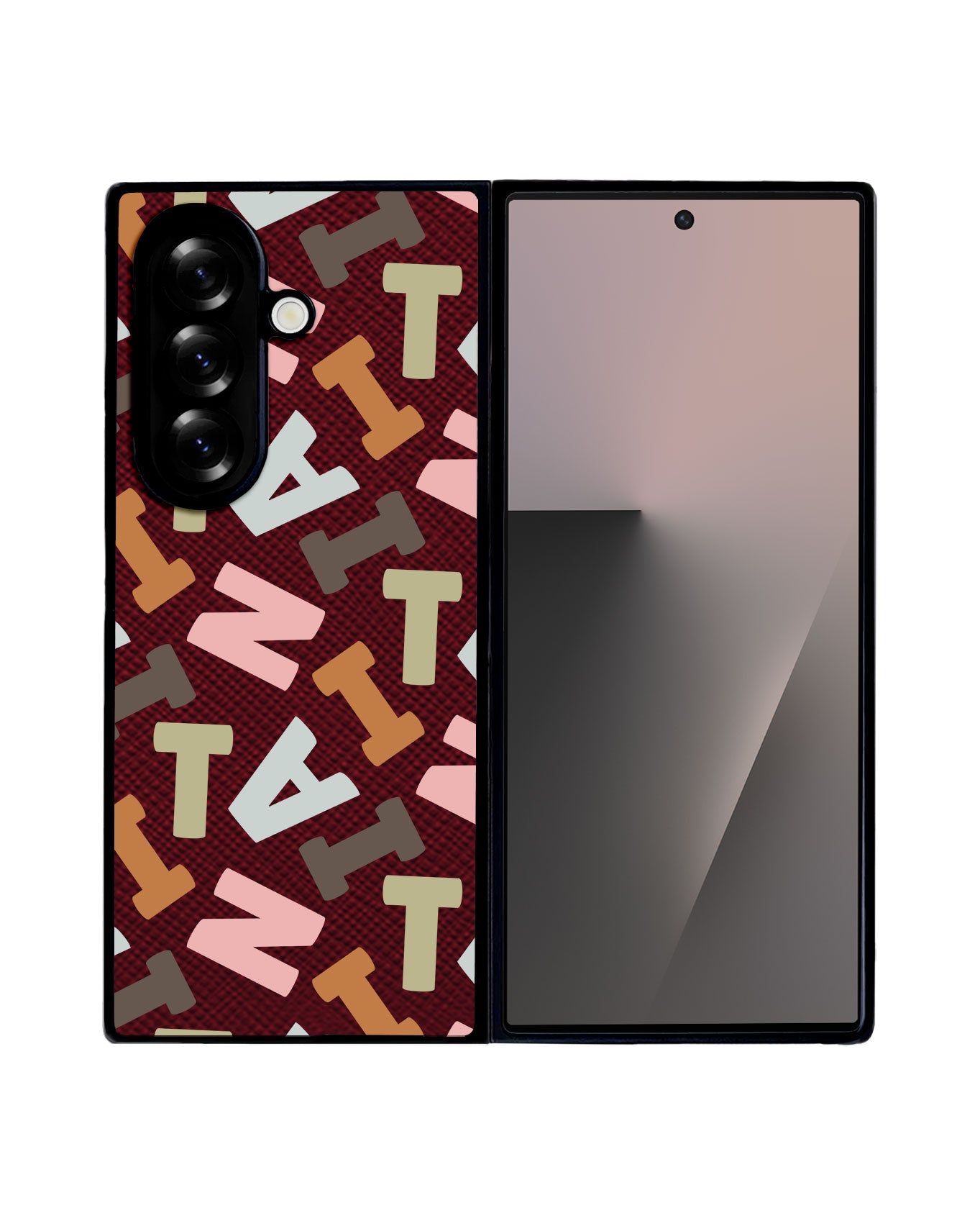 Android Flip / Fold Leather Grip - Scattered Monogram 4.0