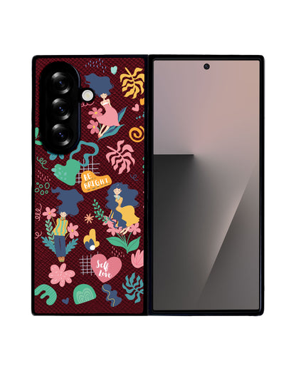 Android Flip / Fold Leather Grip - Self Love Sticker Pack 2.0