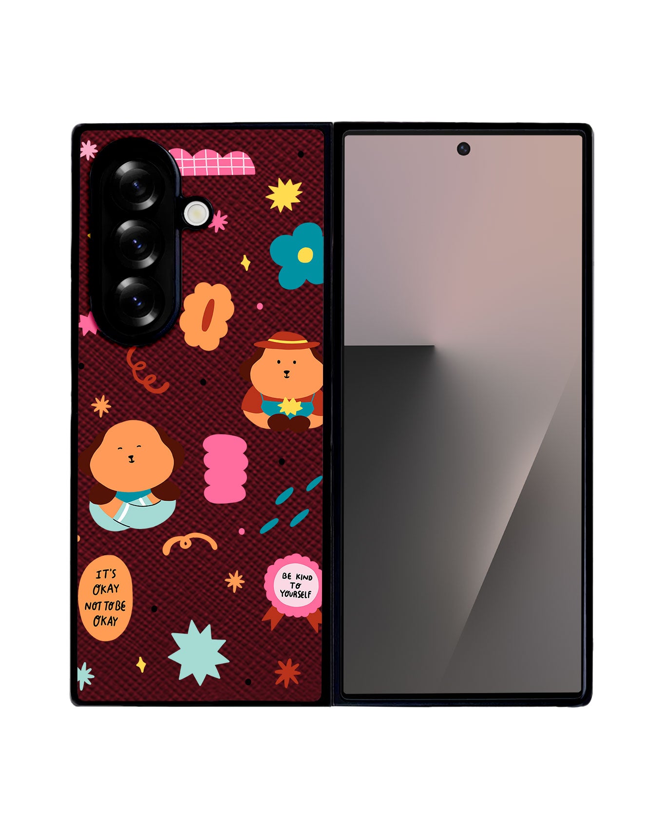 Android Flip / Fold Leather Grip - Selflove Garden