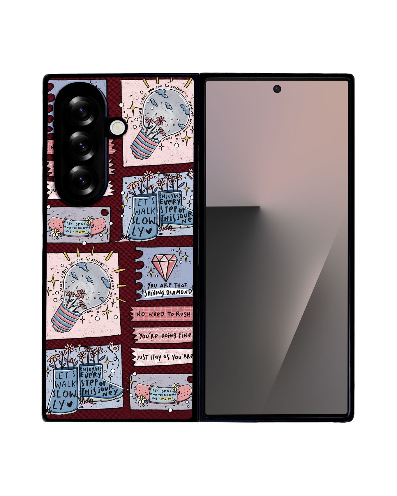 Android Flip / Fold Leather Grip - Shine