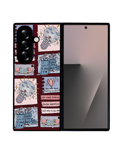 Android Flip / Fold Leather Grip - Shine