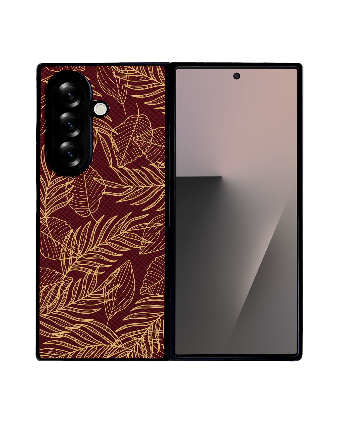 Android Flip / Fold Leather Grip - Sketchy Tropical 1.0