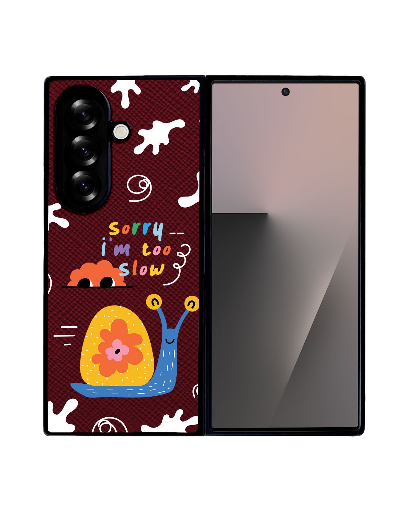 Android Flip / Fold Leather Grip - Sorry Being Slow