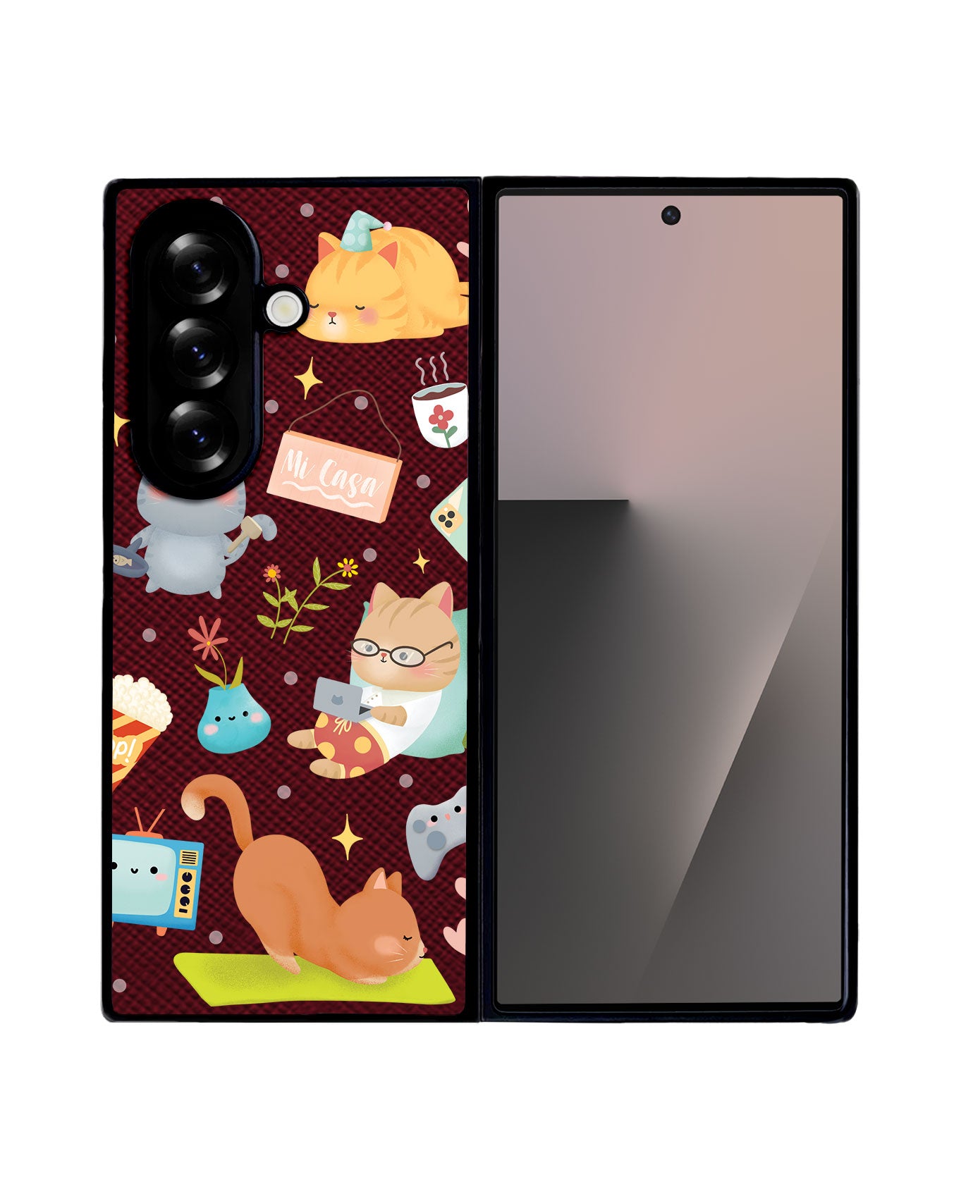 Android Flip / Fold Leather Grip - Stay Home