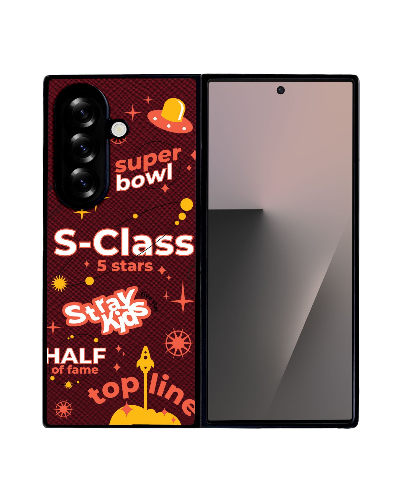 Android Flip / Fold Leather Grip - Stray Kids 5 Stars