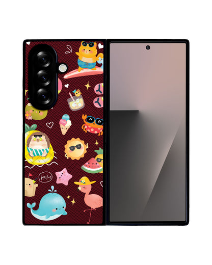 Android Flip / Fold Leather Grip - Summer