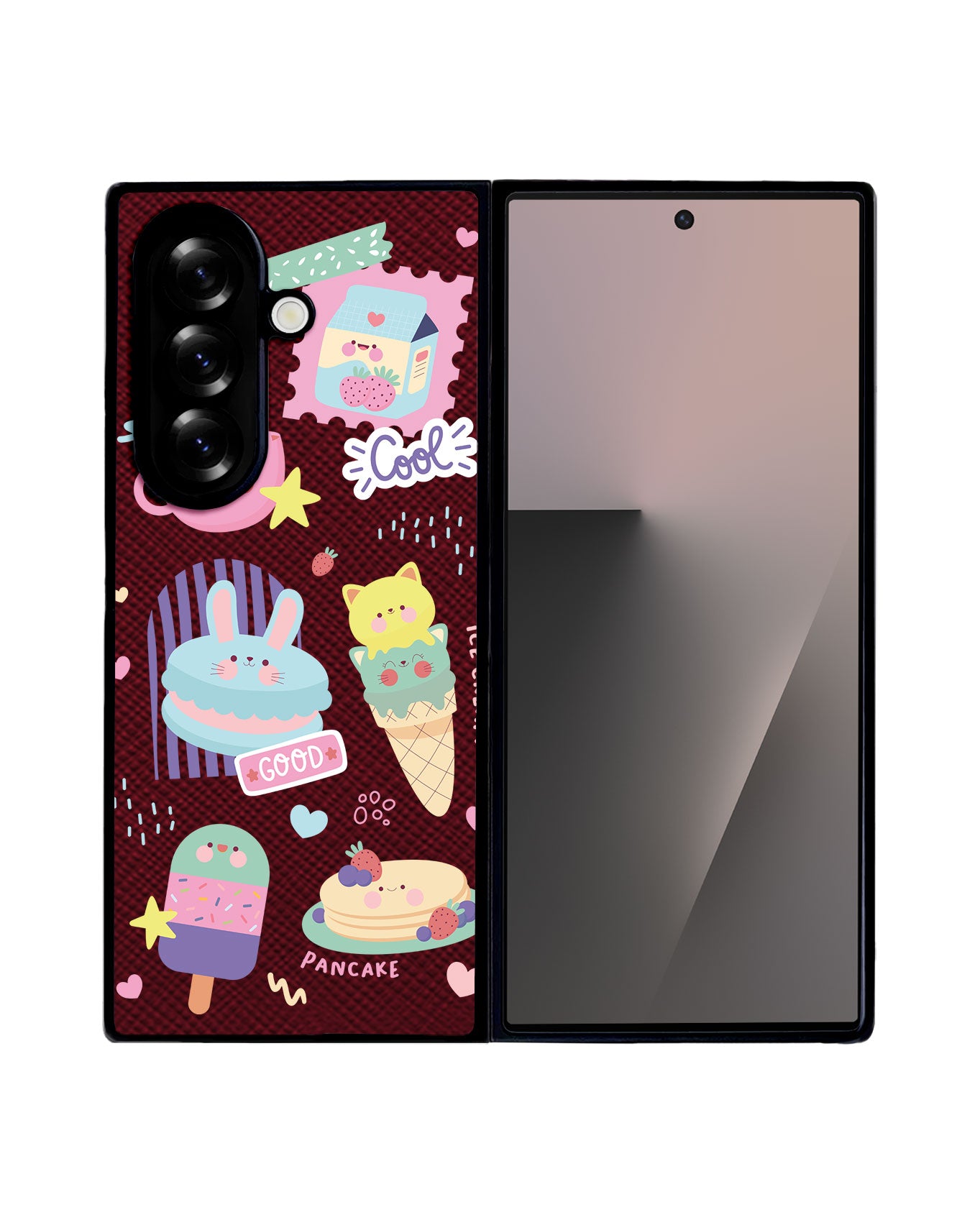 Android Flip / Fold Leather Grip - Sweet Cafe