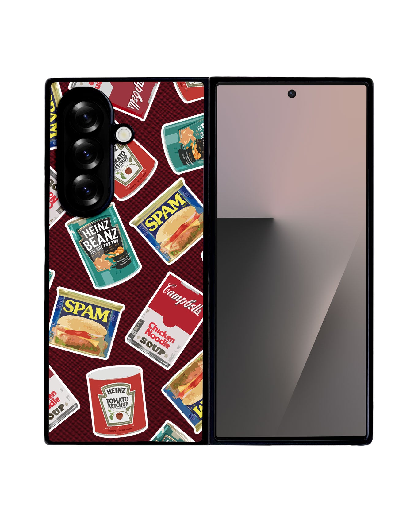 Android Flip / Fold Leather Grip - Tinned Food