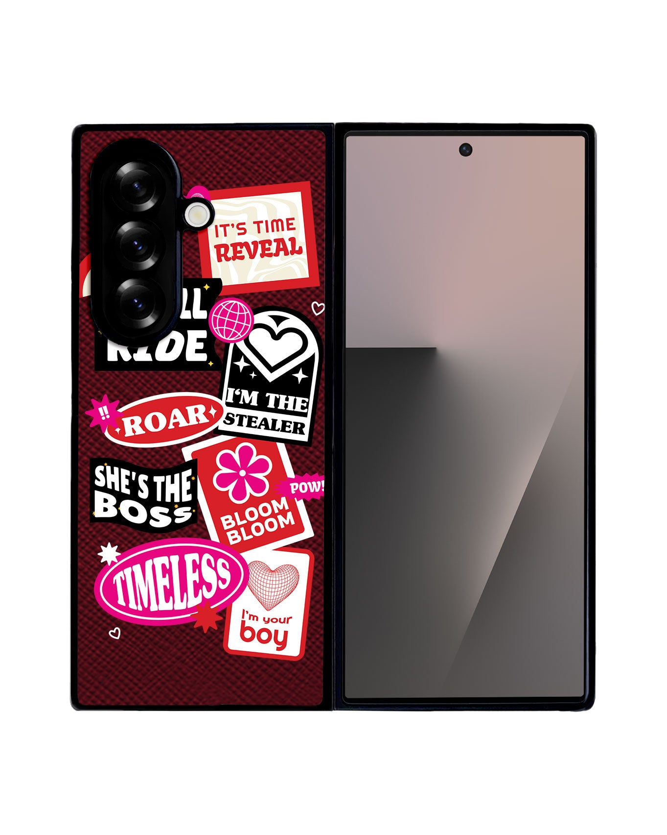 Android Flip / Fold Leather Grip - The Boyz Sticker Pack