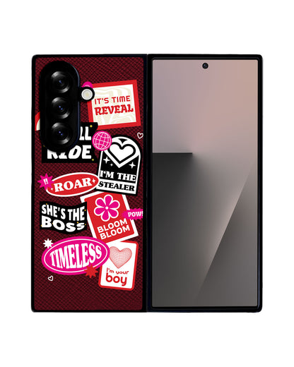 Android Flip / Fold Leather Grip - The Boyz Sticker Pack