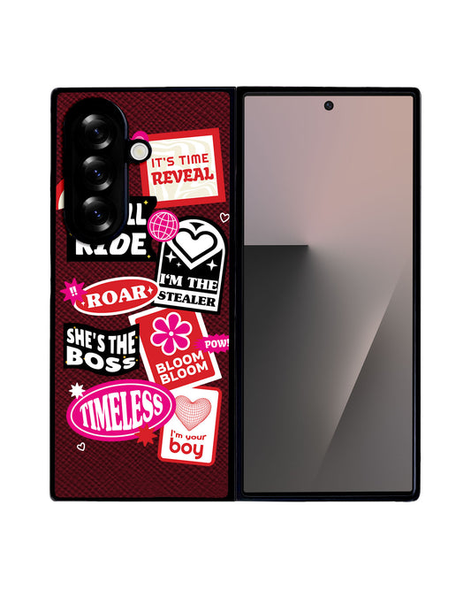 Android Flip / Fold Leather Grip - The Boyz Sticker Pack