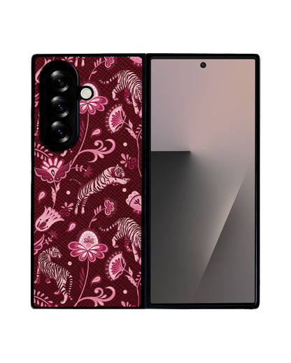 Android Flip / Fold Leather Grip - Tiger & Floral 2.0
