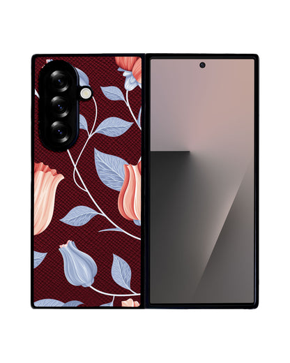 Android Flip / Fold Leather Grip - Red Tulip