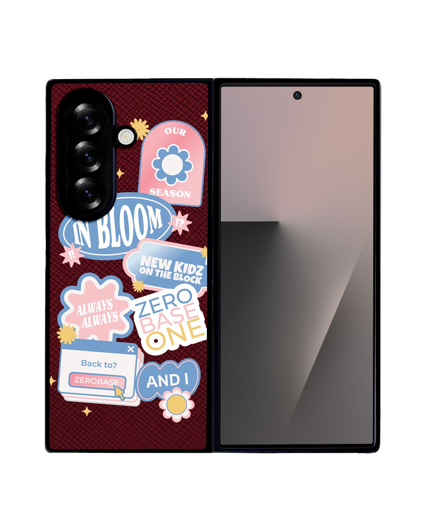 Android Flip / Fold Leather Grip - Zerobaseone Song Sticker Pack