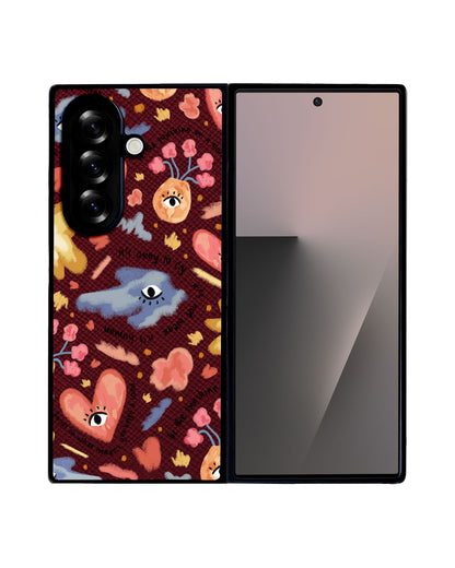 Android Flip / Fold Leather Grip - Abstract Lovers