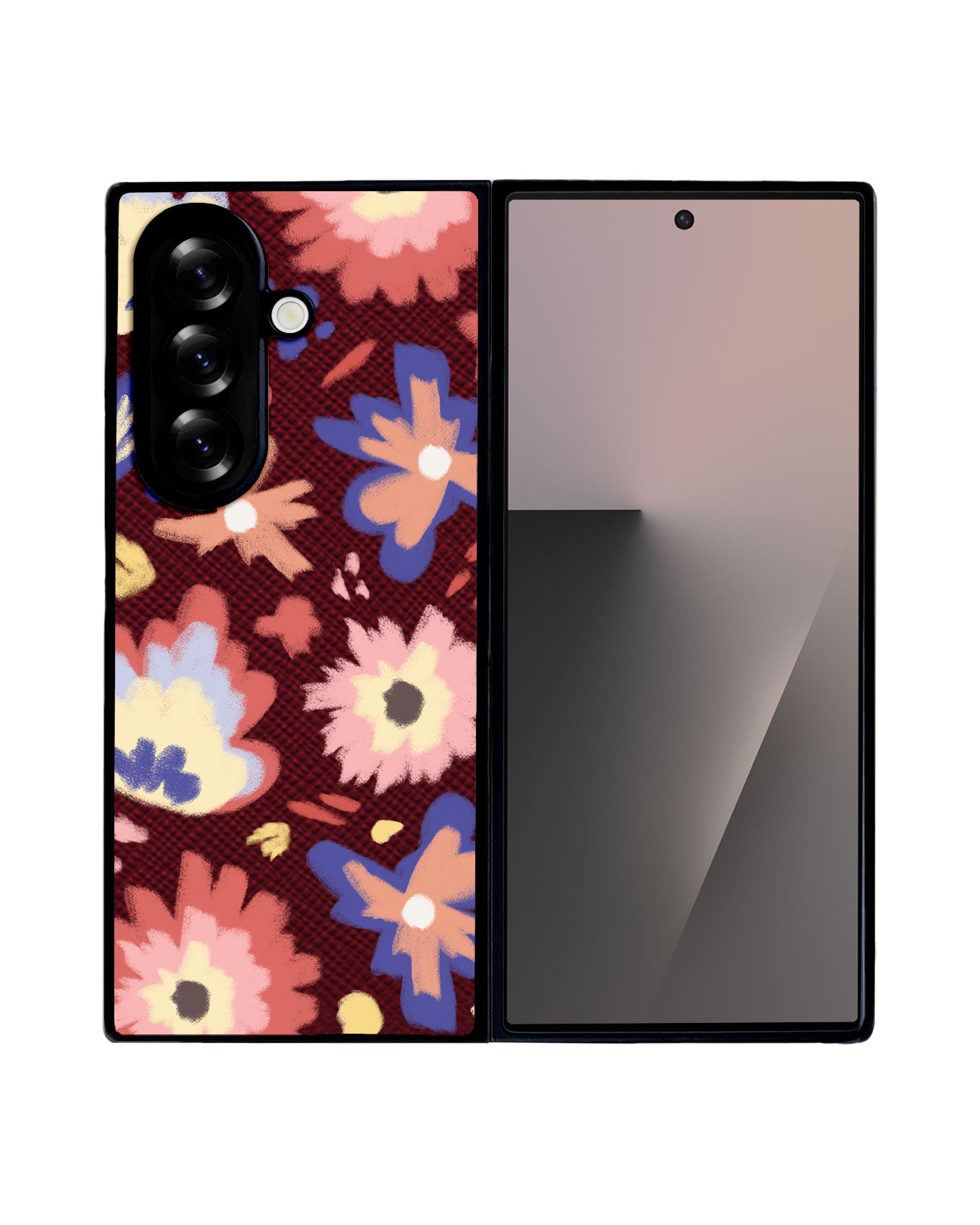 Android Flip / Fold Leather Grip - Flower Lovers