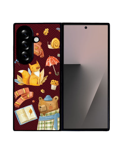 Android Flip / Fold Leather Grip - Bear & Fox