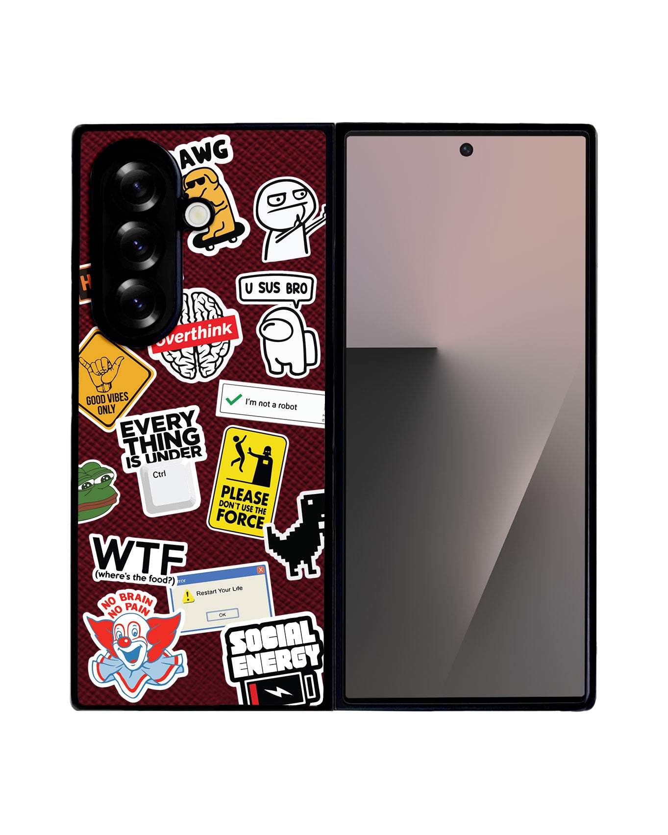 Android Flip / Fold Leather Grip - Brand Parody 2.0