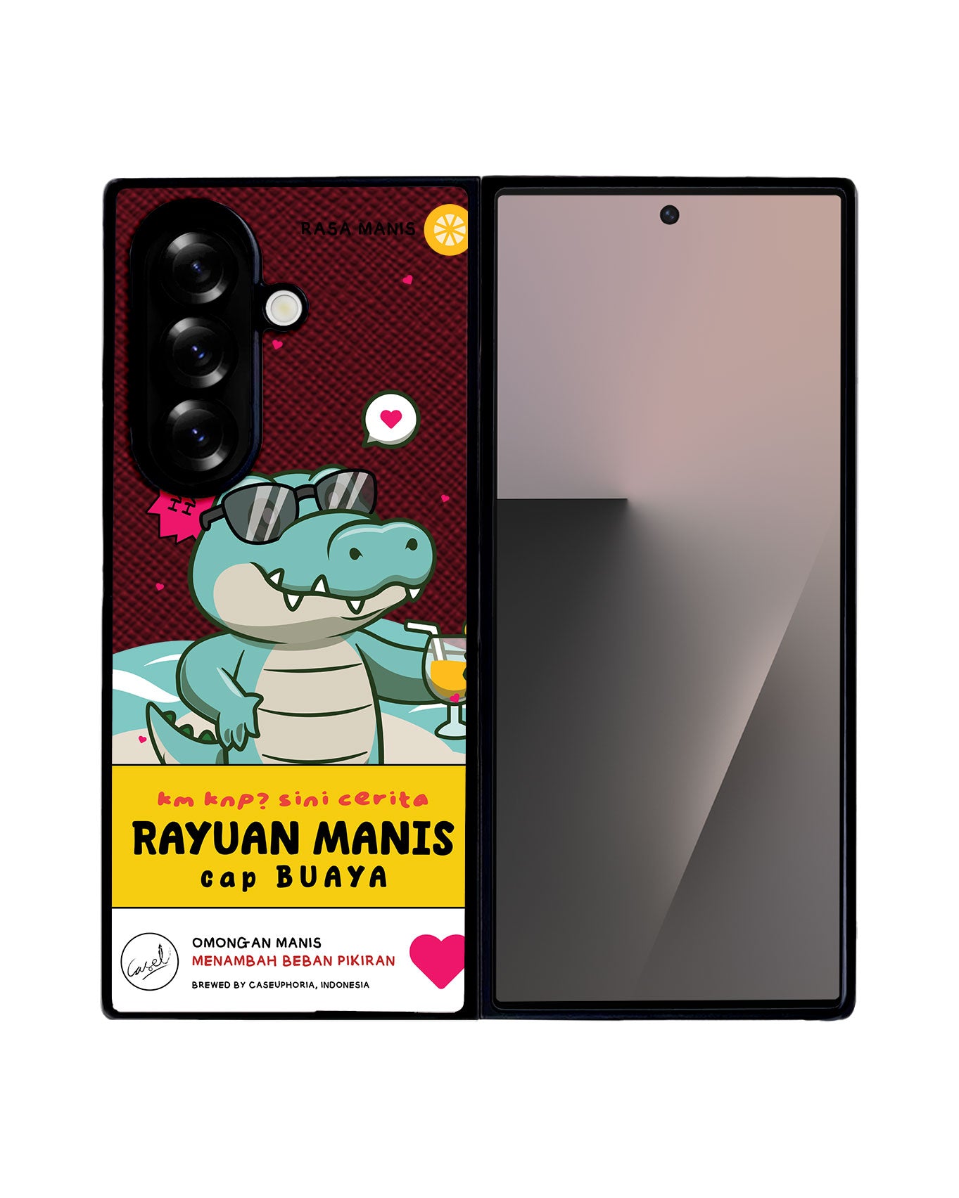 Android Flip / Fold Leather Grip - Cap Buaya