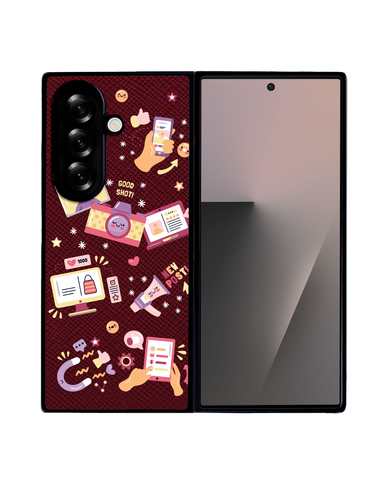 Android Flip / Fold Leather Grip - Conten Creator