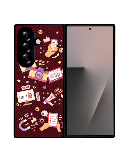 Android Flip / Fold Leather Grip - Conten Creator