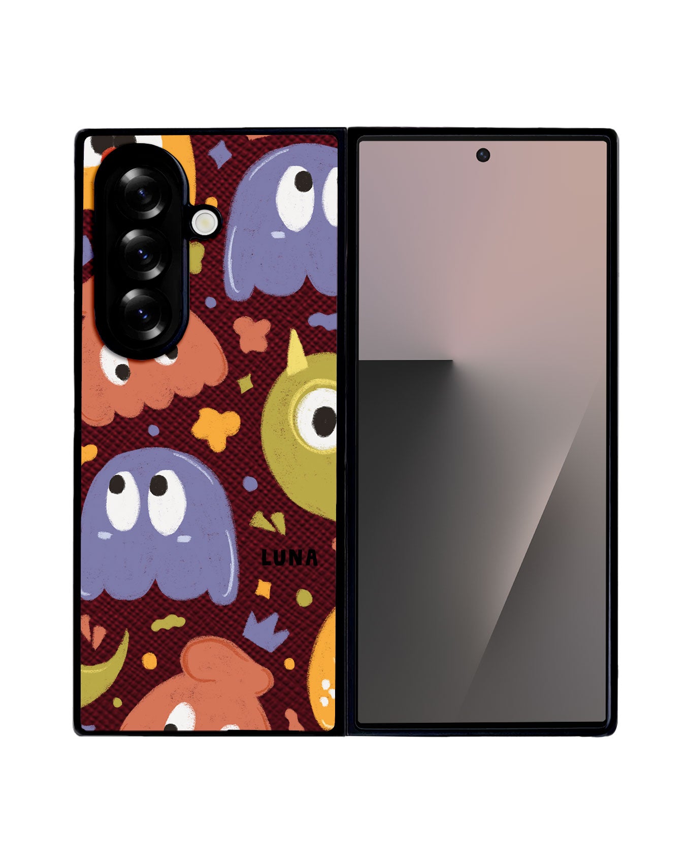 Android Flip / Fold Leather Grip - Cute Monster 1.0