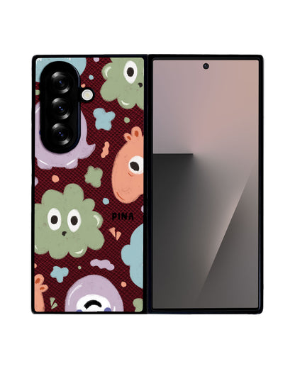Android Flip / Fold Leather Grip - Cute Monster 2.0