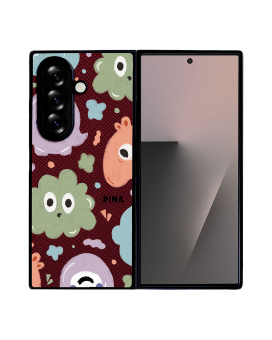 Android Flip / Fold Leather Grip - Cute Monster 2.0