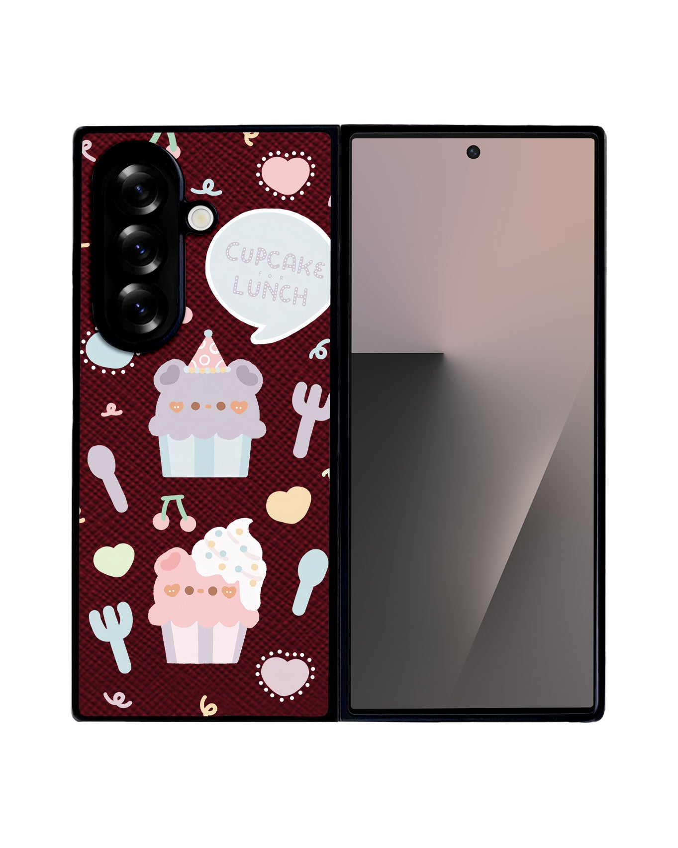 Android Flip / Fold Leather Grip - Cupcake