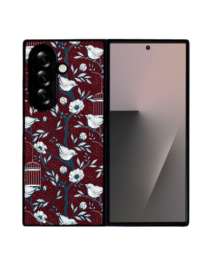 Android Flip / Fold Leather Grip - Lovebird Monochrome