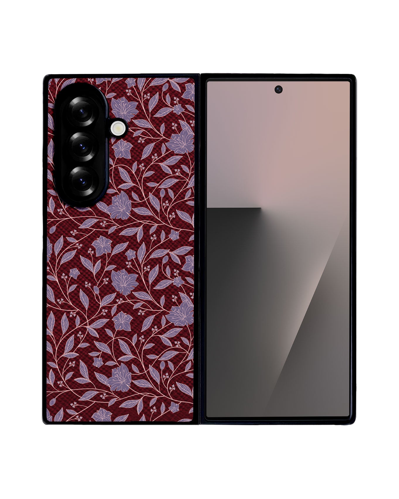 Android Flip / Fold Leather Grip - Sketchy Flower 4.0