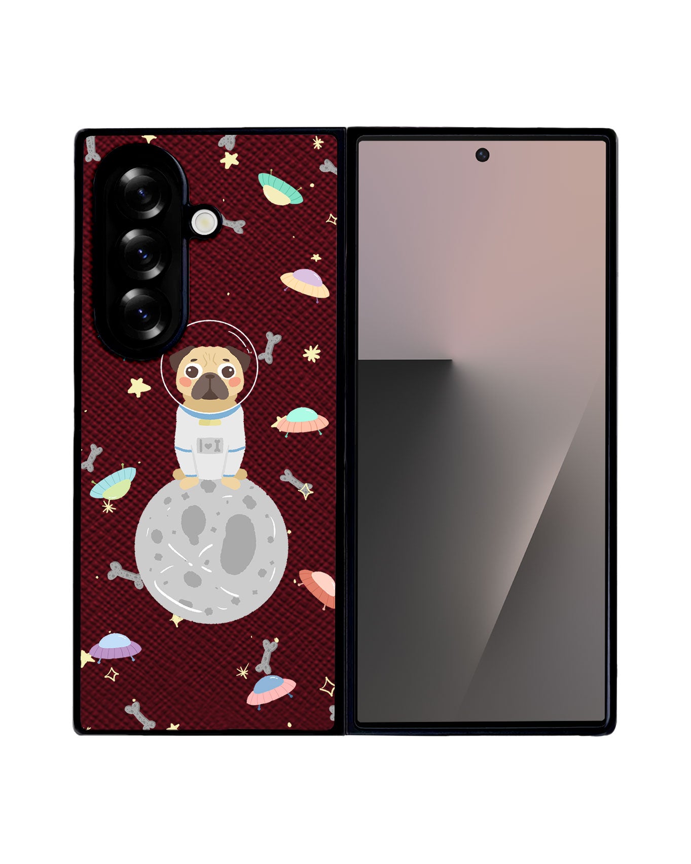 Android Flip / Fold Leather Grip - Pugstronaut