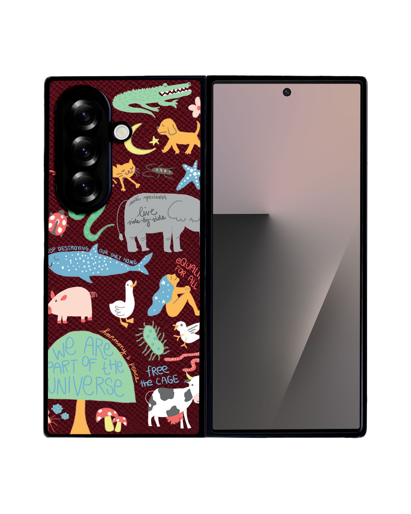 Android Flip / Fold Leather Grip - Equality