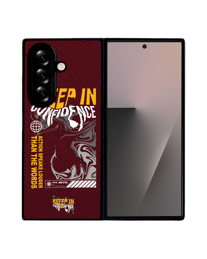 Android Flip / Fold Leather Grip - Keep in Confidence