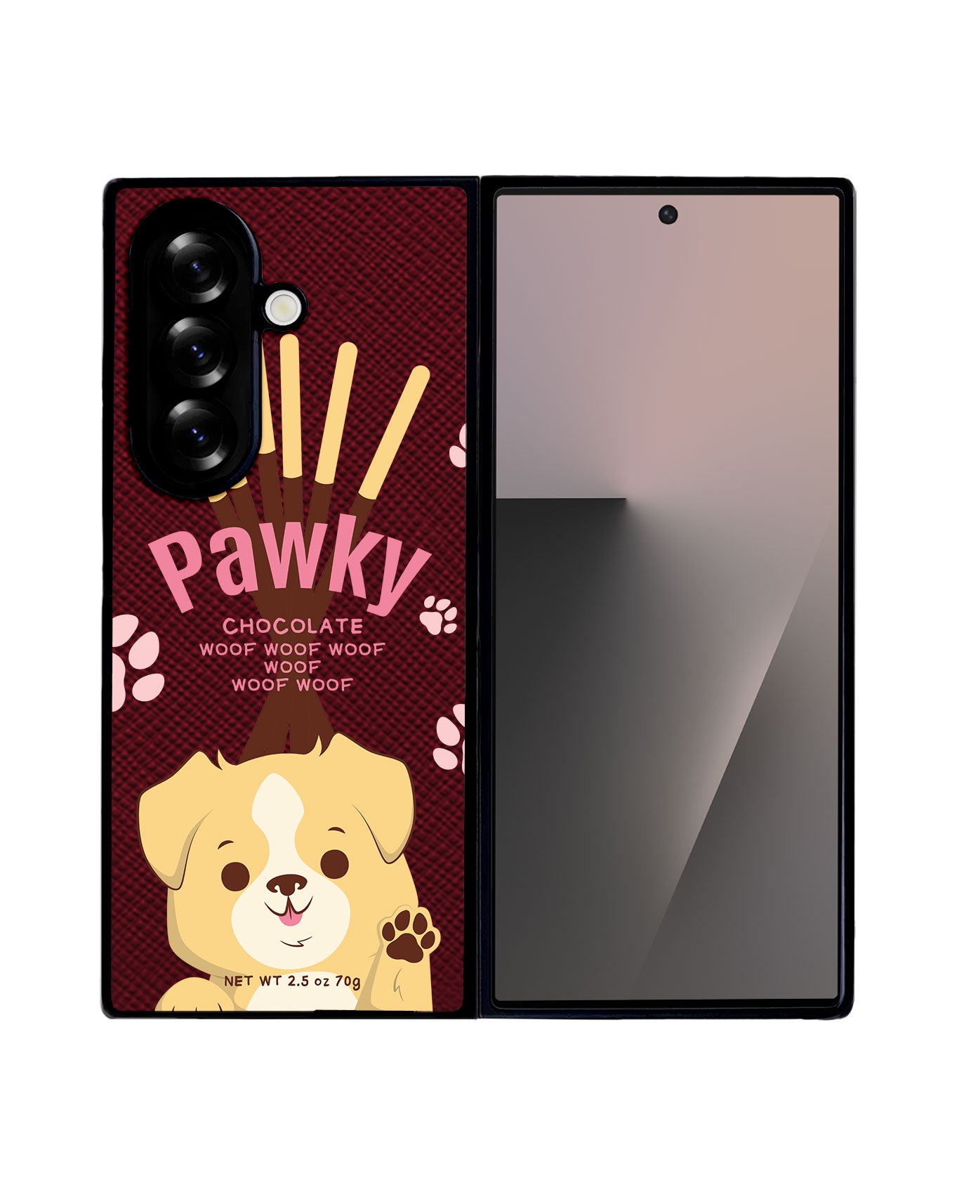 Android Flip / Fold Leather Grip - Pawky Dog