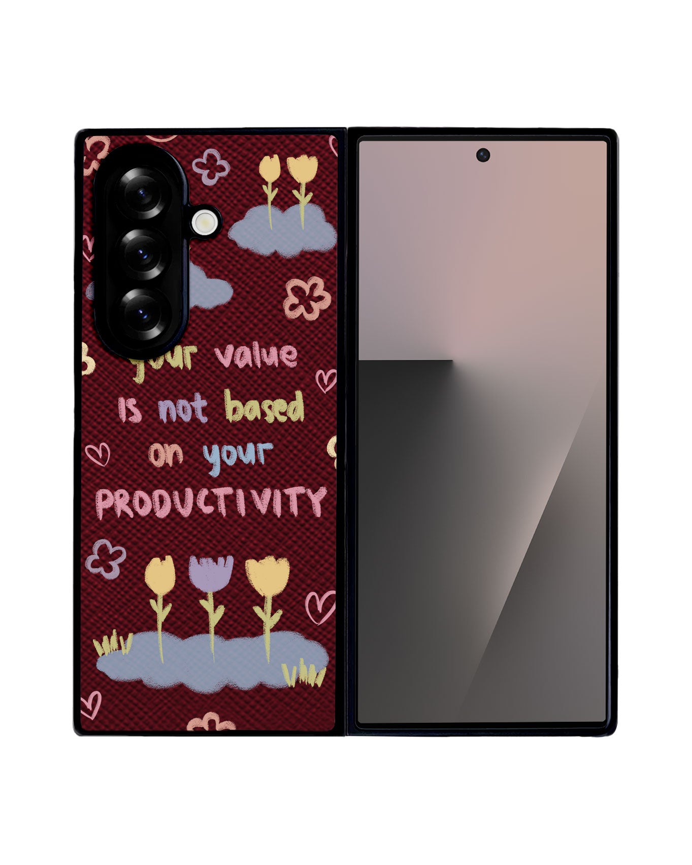 Android Flip / Fold Leather Grip - Positive Energy