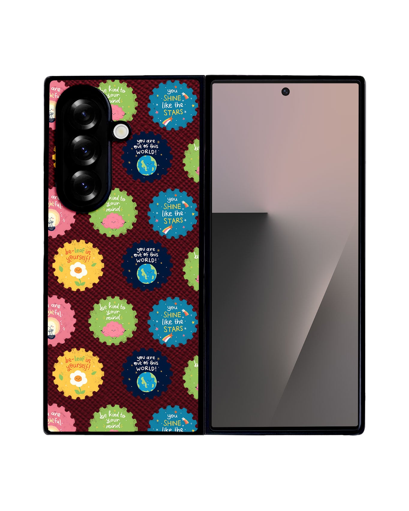 Android Flip / Fold Leather Grip - Self Reminder Stamps