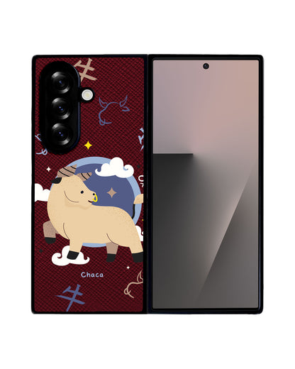 Android Flip / Fold Leather Grip - Ox (Chinese Zodiac / Shio)