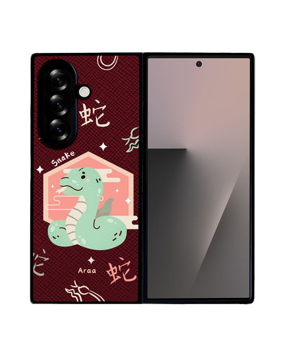 Android Flip / Fold Leather Grip - Snake (Chinese Zodiac / Shio)