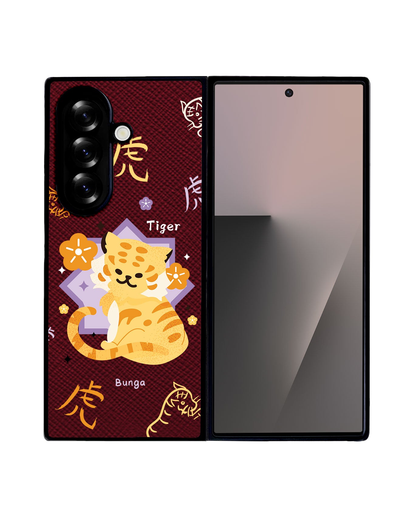 Android Flip / Fold Leather Grip - Tiger (Chinese Zodiac / Shio)