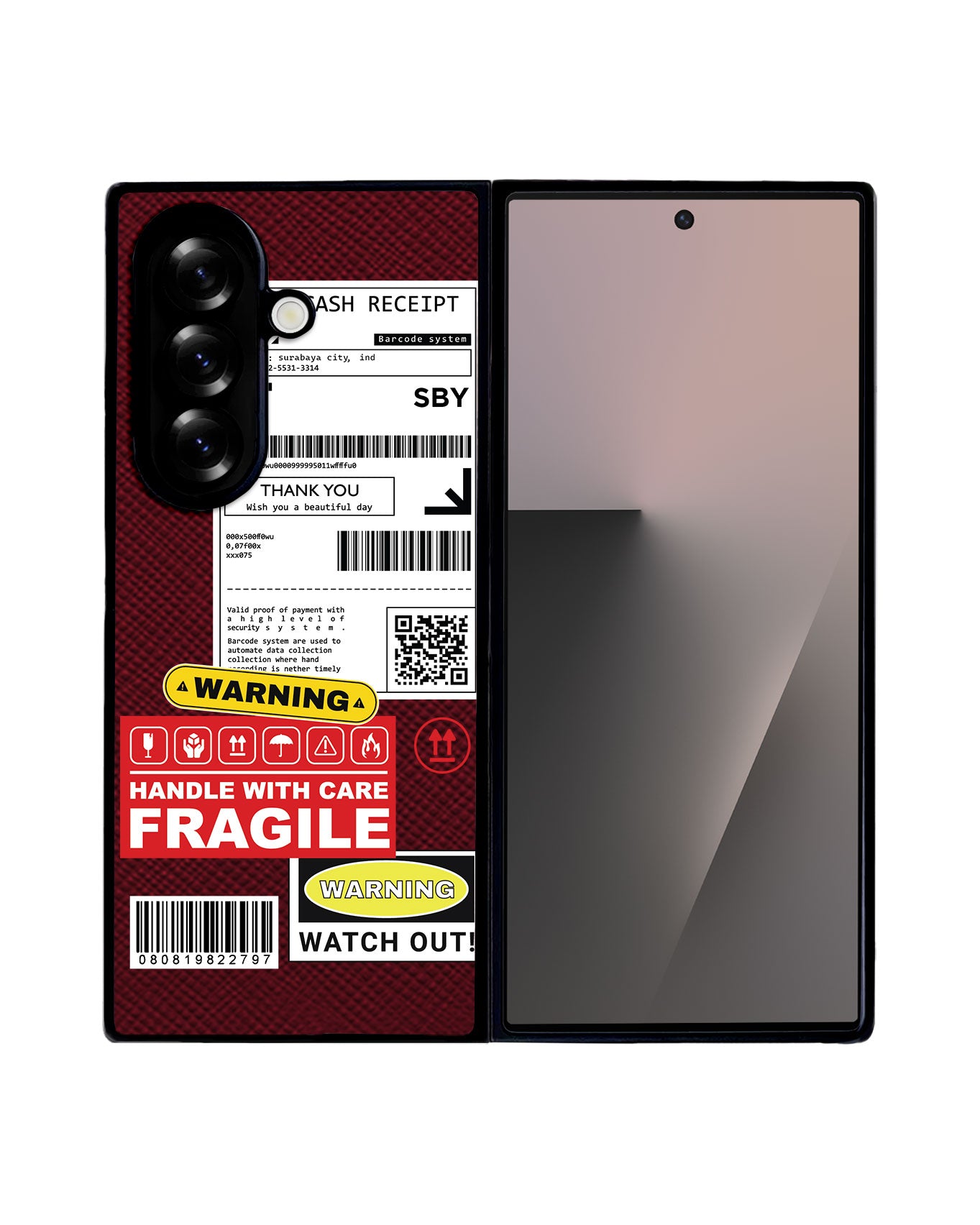 Android Flip / Fold Leather Grip - Shipping Label