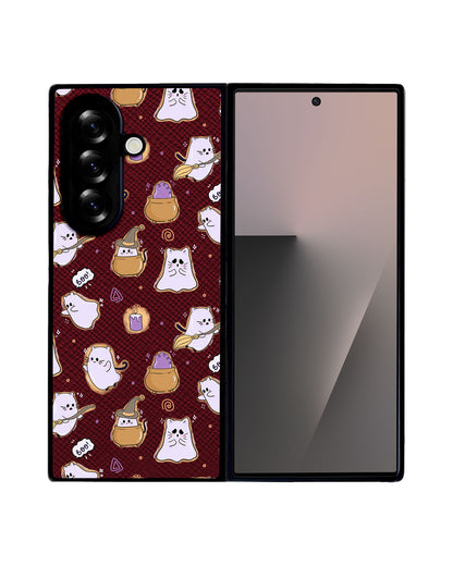 Android Flip / Fold Leather Grip - Spooky Cat