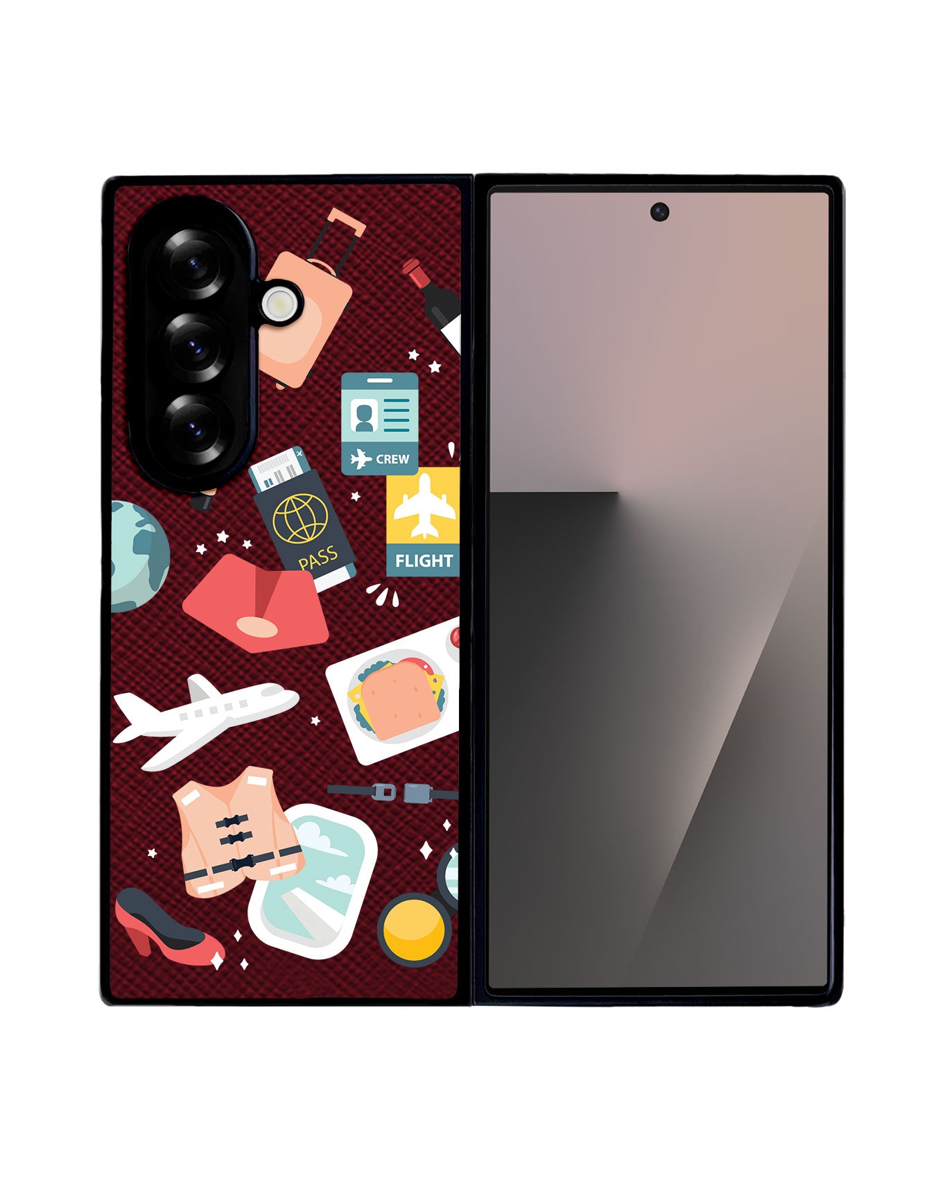 Android Flip / Fold Leather Grip - Stewardess or Flight Attendant