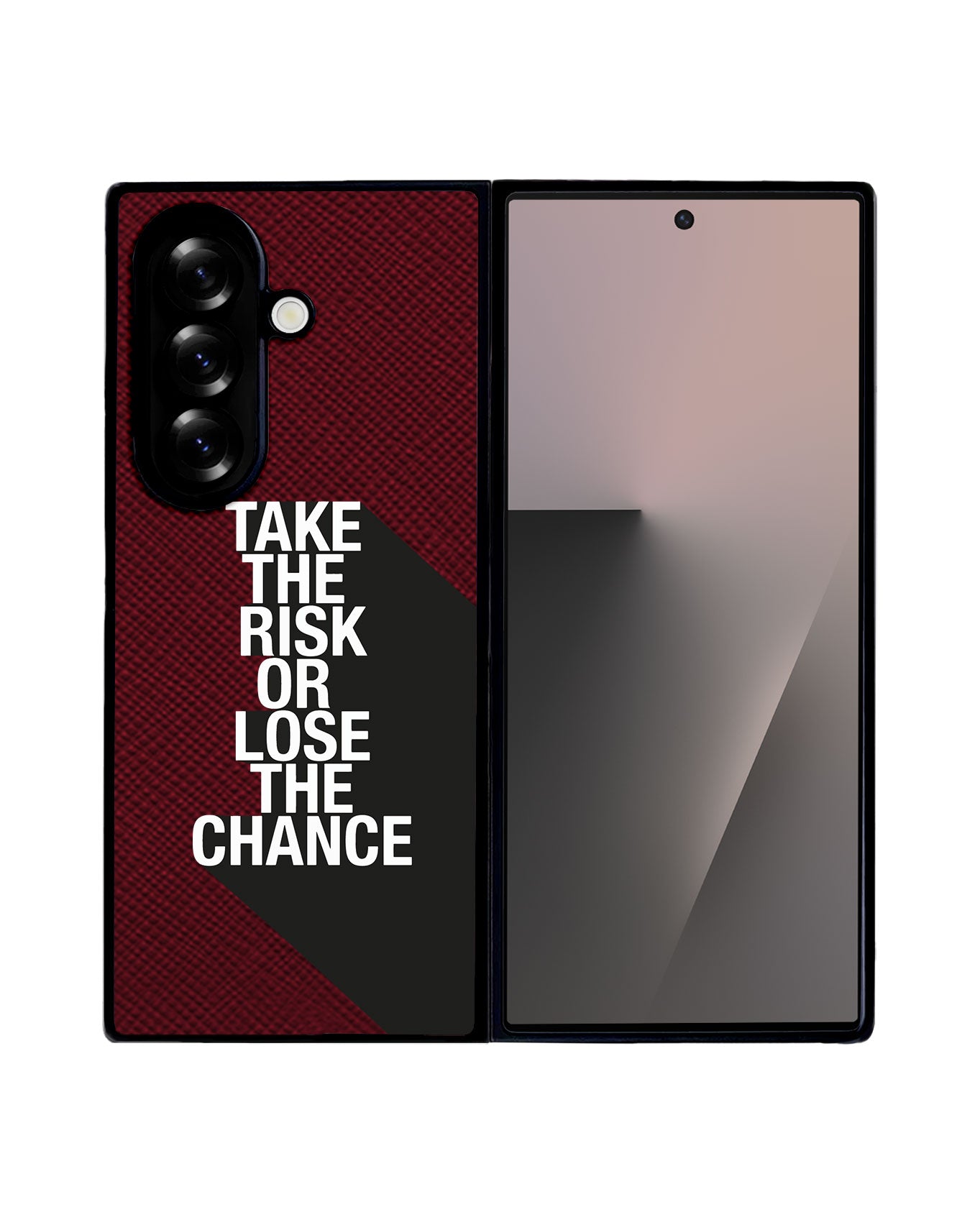 Android Flip / Fold Leather Grip - Take the Risk