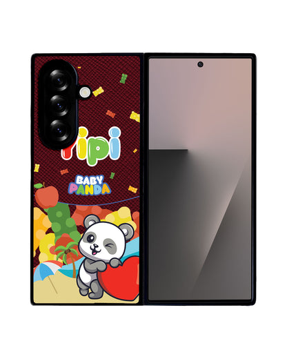Android Flip / Fold Leather Grip - Yipi Baby Panda