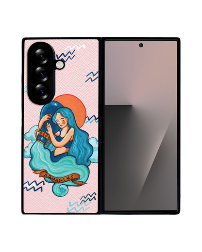 Android Flip / Fold Leather Grip - Aquarius