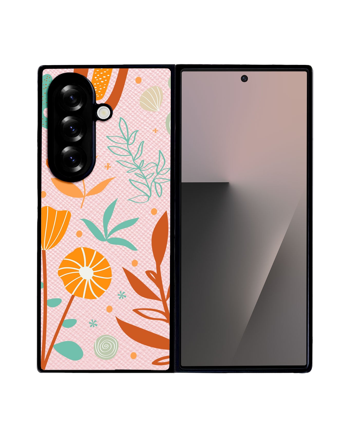 Android Flip / Fold Leather Grip - Autumn Botanical